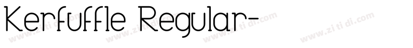 Kerfuffle Regular字体转换